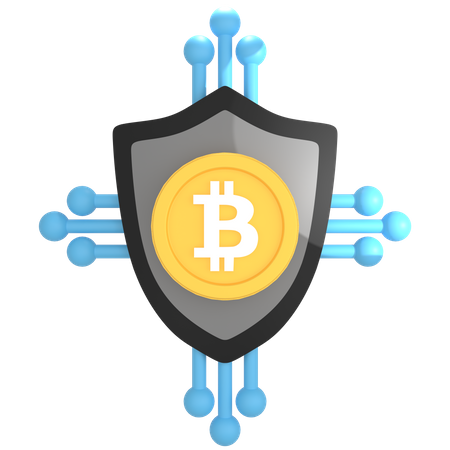 Escudo bitcoin  3D Icon