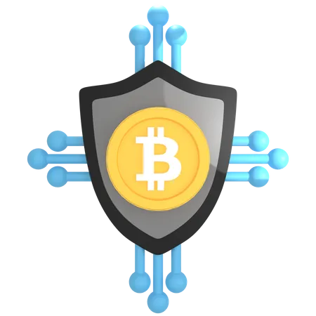 Escudo bitcoin  3D Icon