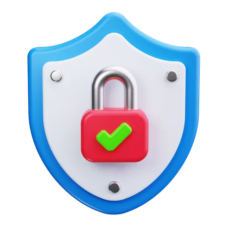 Escudo de seguridad  3D Icon