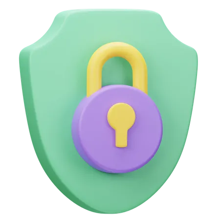 Escudo de seguridad  3D Icon