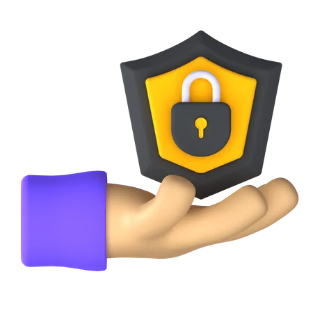 Escudo de seguridad  3D Icon