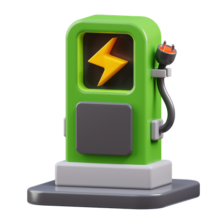 Estação de carregamento de carro elétrico  3D Icon