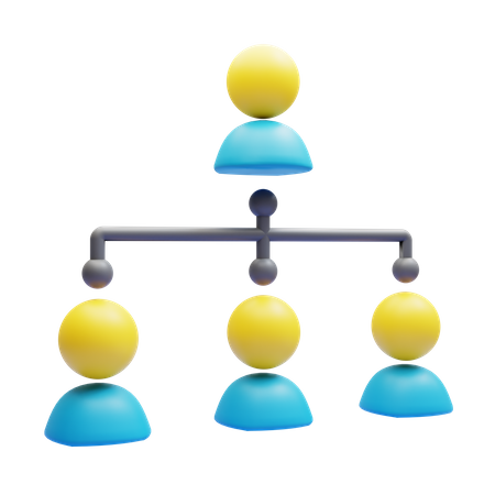 Estructura organizativa  3D Icon