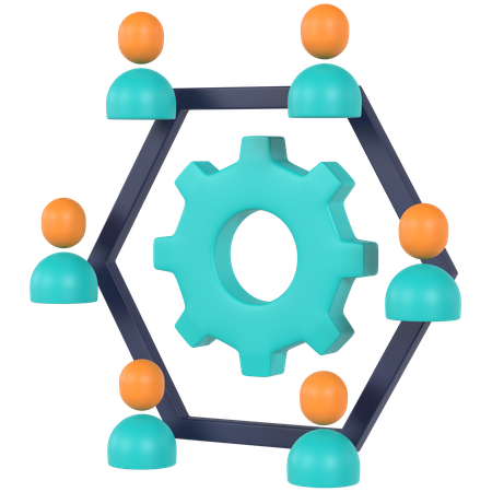 Estrutura de organização  3D Illustration