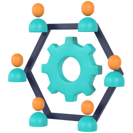 Estrutura de organização  3D Illustration