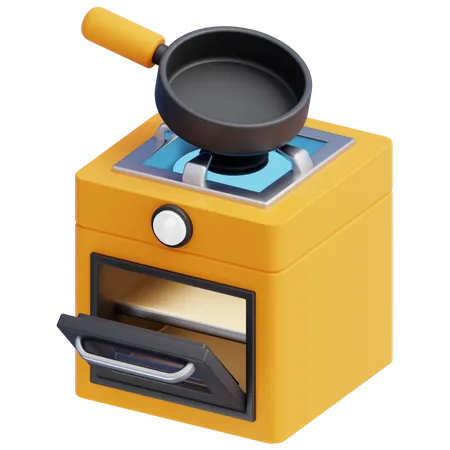 Horno estufa  3D Icon