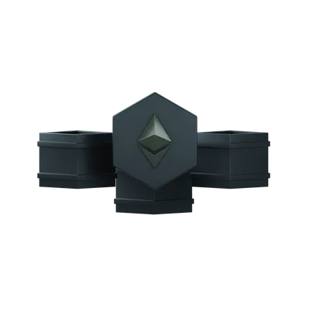 Eth coins  3D Illustration