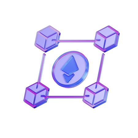 Ethereum Blockchain  3D Icon