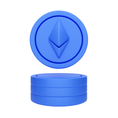 Ethereum Coin  3D Illustration