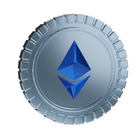 Ethereum Coin  3D Illustration