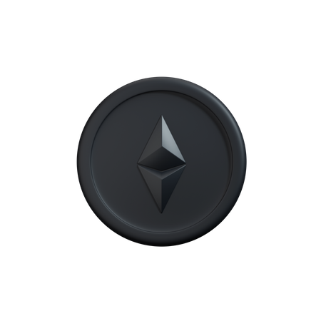 Moneda criptográfica Ethereum  3D Icon