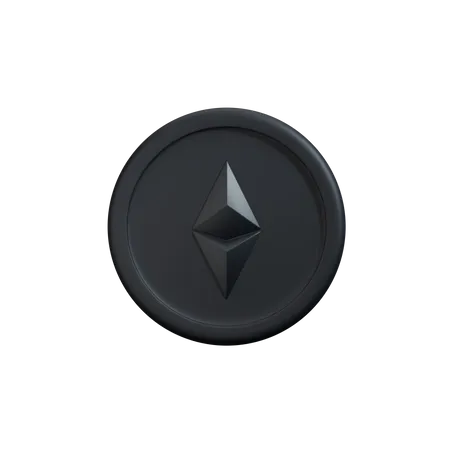 Moneda criptográfica Ethereum  3D Icon