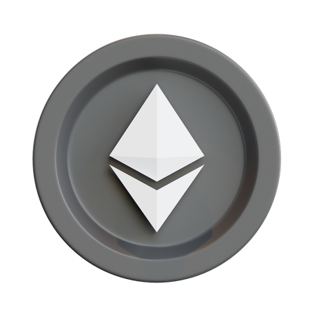 Criptomoneda ethereum eth  3D Illustration