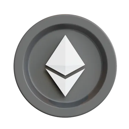 Criptomoneda ethereum eth  3D Illustration