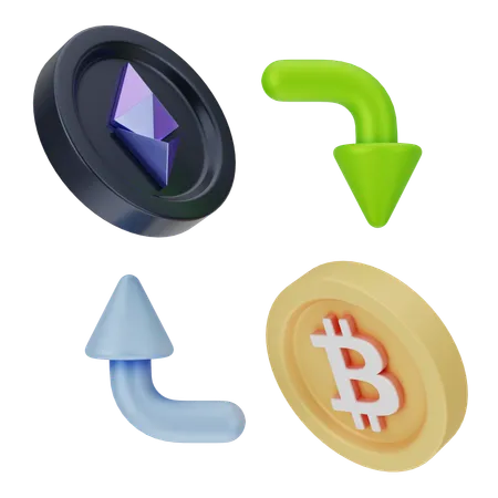 Échange d'Ethereum  3D Icon