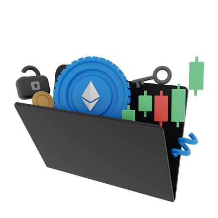 Ethereum Folder  3D Illustration