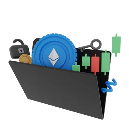 Ethereum Folder  3D Illustration