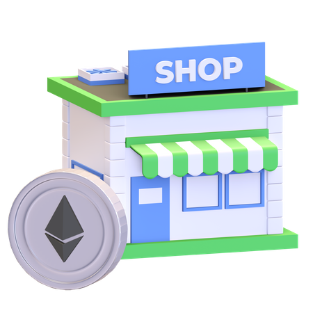 Pagamento ethereum aceito  3D Illustration