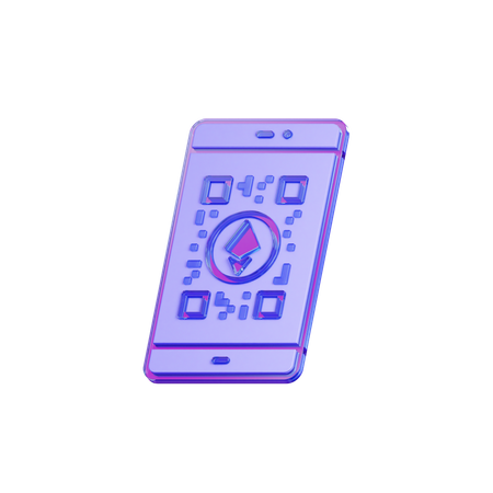 Ethereum Qr  3D Icon