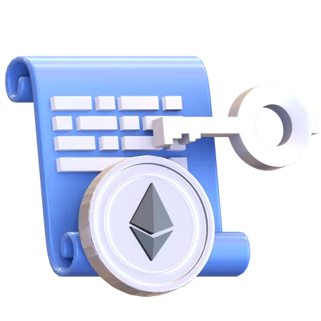 Ethereum Seed Phrase  3D Illustration