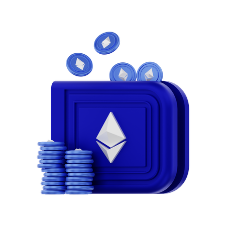 Ethereum Selbstverwahrung  3D Illustration