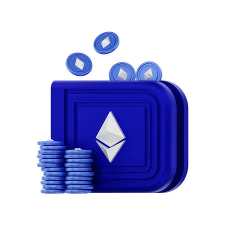 Ethereum Selbstverwahrung  3D Illustration