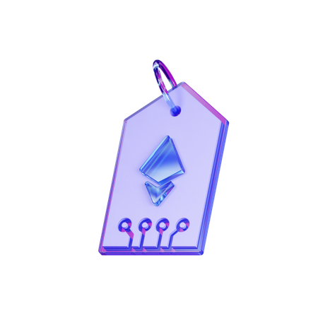 Ethereum Tag  3D Icon