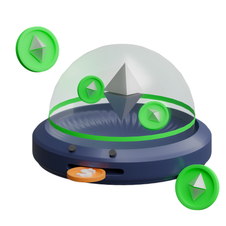 Ethereum Ufo  3D Icon