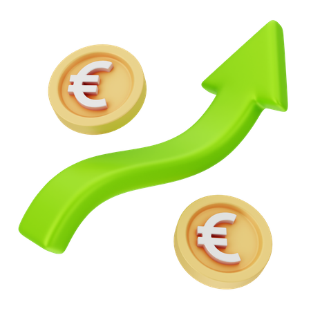 Euro-Wachstum  3D Icon