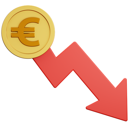 Euro Recession  3D Icon