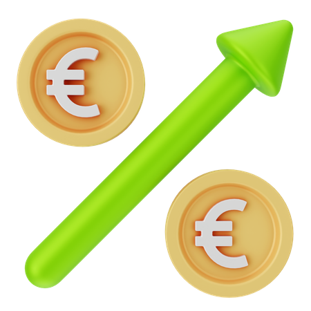 Euro-Wachstum  3D Icon