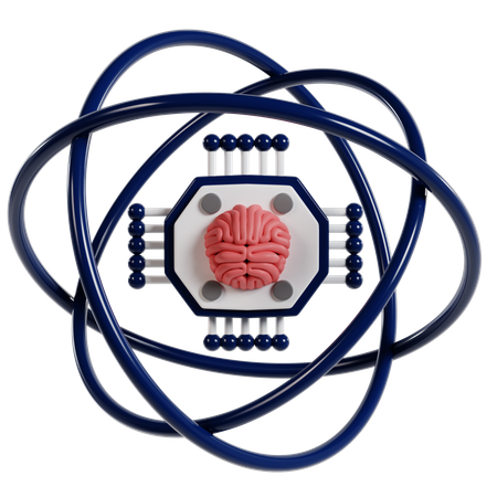 Évolution de la technologie du super cerveau  3D Illustration