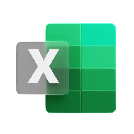 Excel  3D Icon