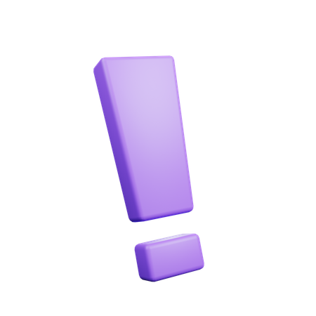 Exclamation Mark  3D Icon