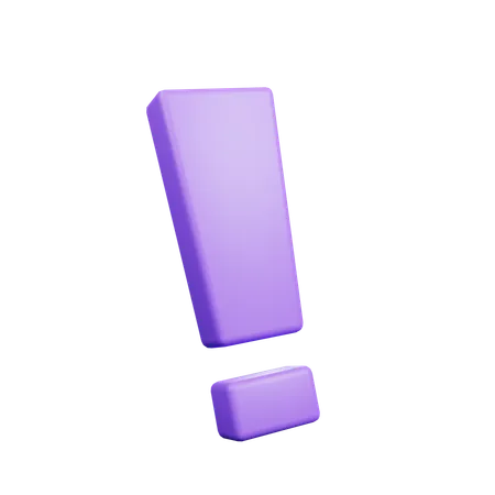 Exclamation Mark  3D Icon