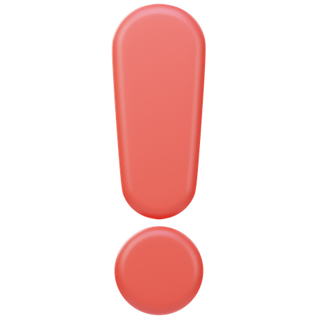 Exclamation Mark  3D Icon