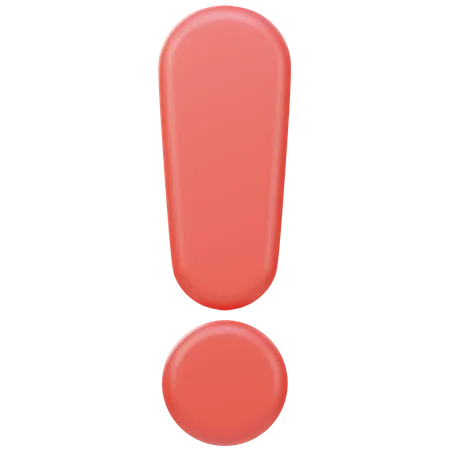 Exclamation Mark  3D Icon