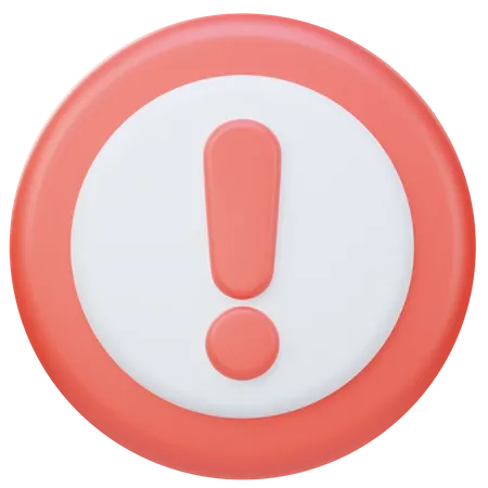 Exclamation Mark  3D Icon