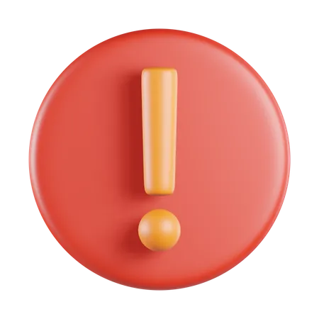 Exclamation Sign Circle  3D Icon