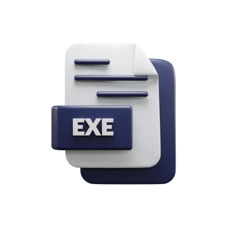 Exe File  3D Icon