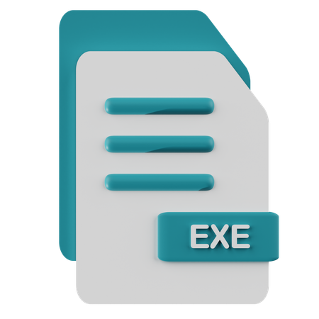 Exe File  3D Icon