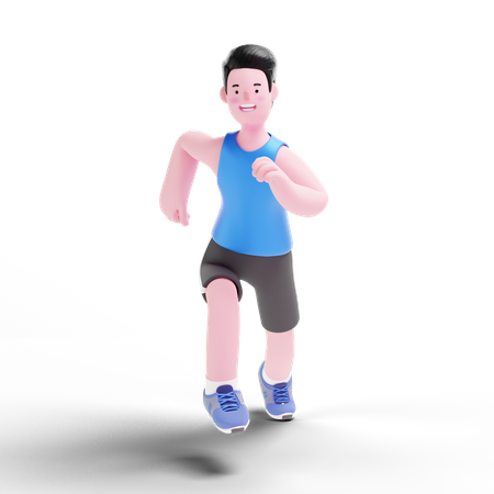 Exercício de corrida  3D Illustration