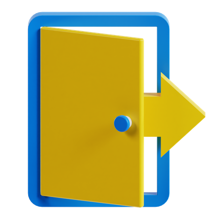 Exit  3D Icon