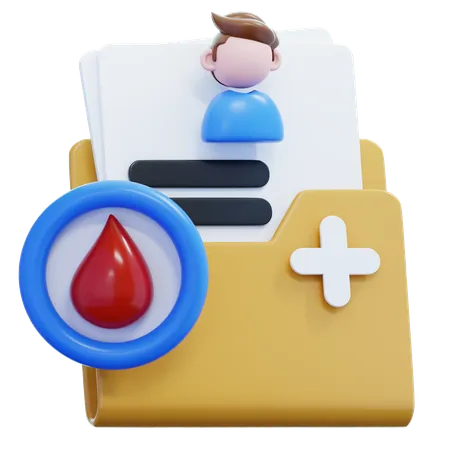 Expediente del paciente con diabetes  3D Icon