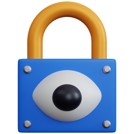 Eye Lock  3D Icon