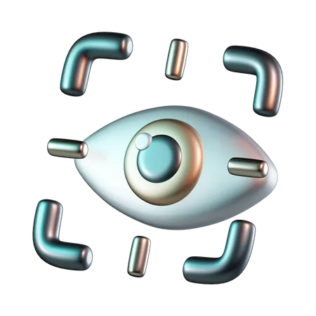 Eye Scan  3D Icon