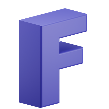 F alphabet  3D Illustration