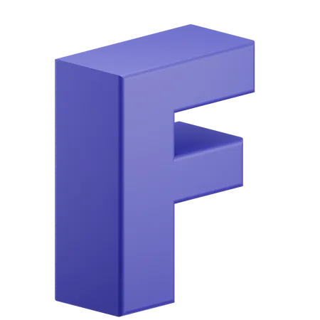 F alphabet  3D Illustration