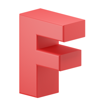 F alphabet  3D Icon