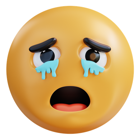 Face Holding Back Tears  3D Icon